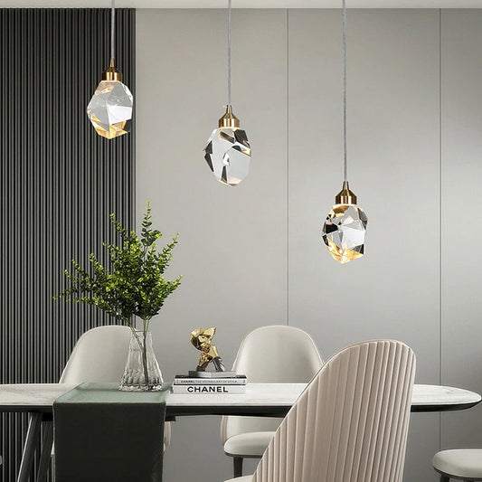Crown Facet Pendant Light