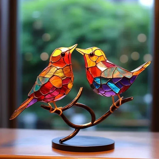 VitraGlow Glass Bird Ornament