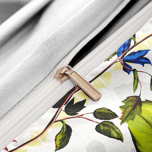 Floral and Bird Cotton Duvet Set