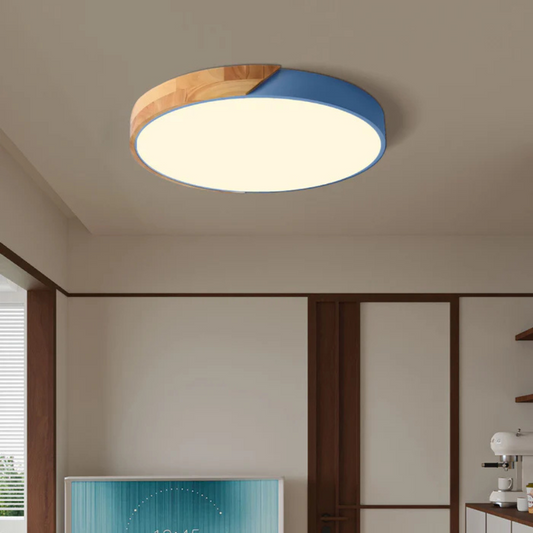 Wood Trim LED Ceiling Light, 23 to 40cm