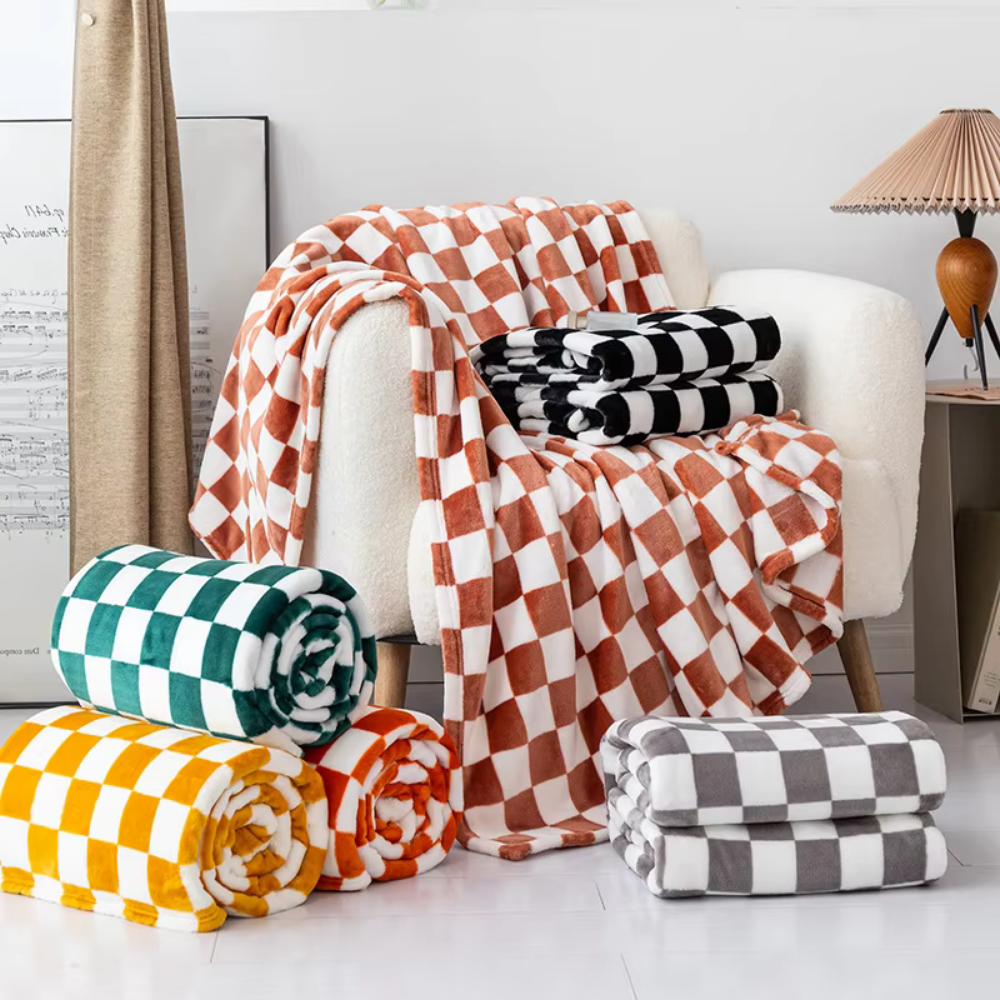 Checked Throw Blanket