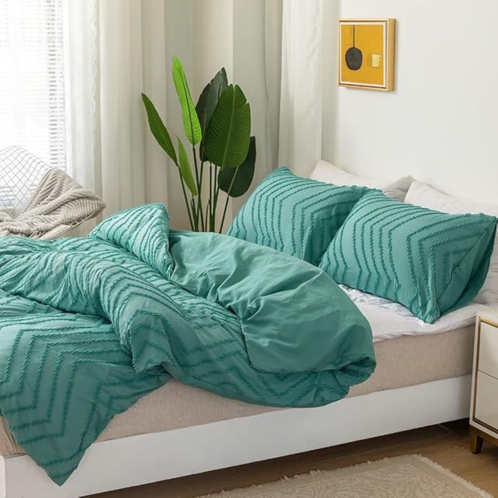 Chevron Plush Quilt Cover Set
