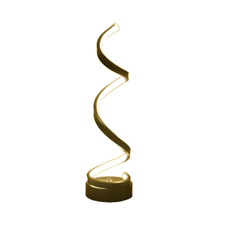 Spiral Ribbon Metal Table Lamp
