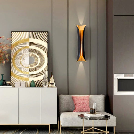 Curled Metal Twin Wall Sconce