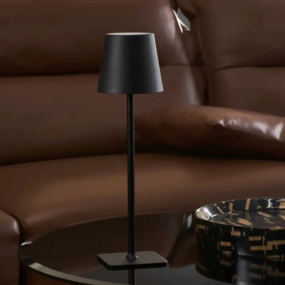 Lamp beside bed