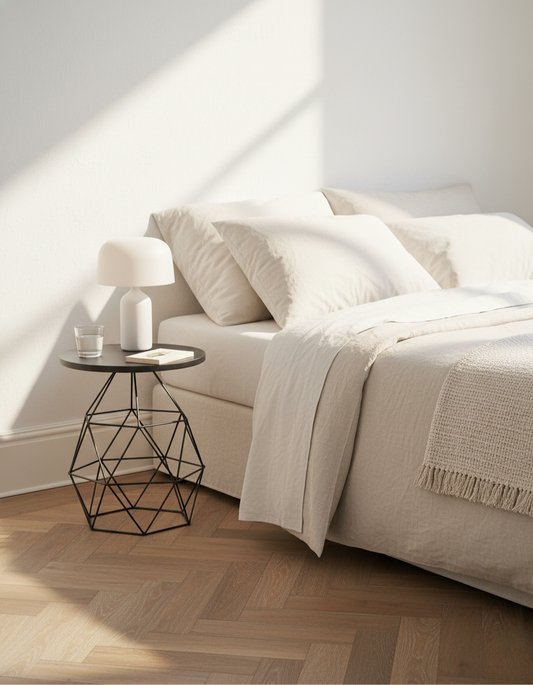 Linea Black Iron Side Table 40cm