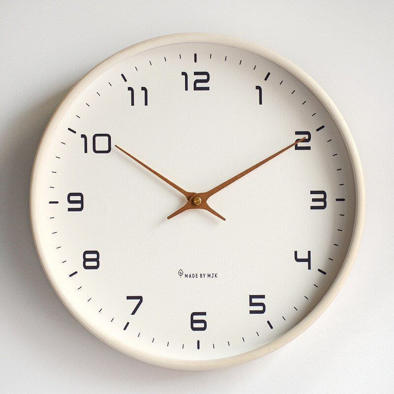 Luxora Solid Wood Wall Clock, 25cm