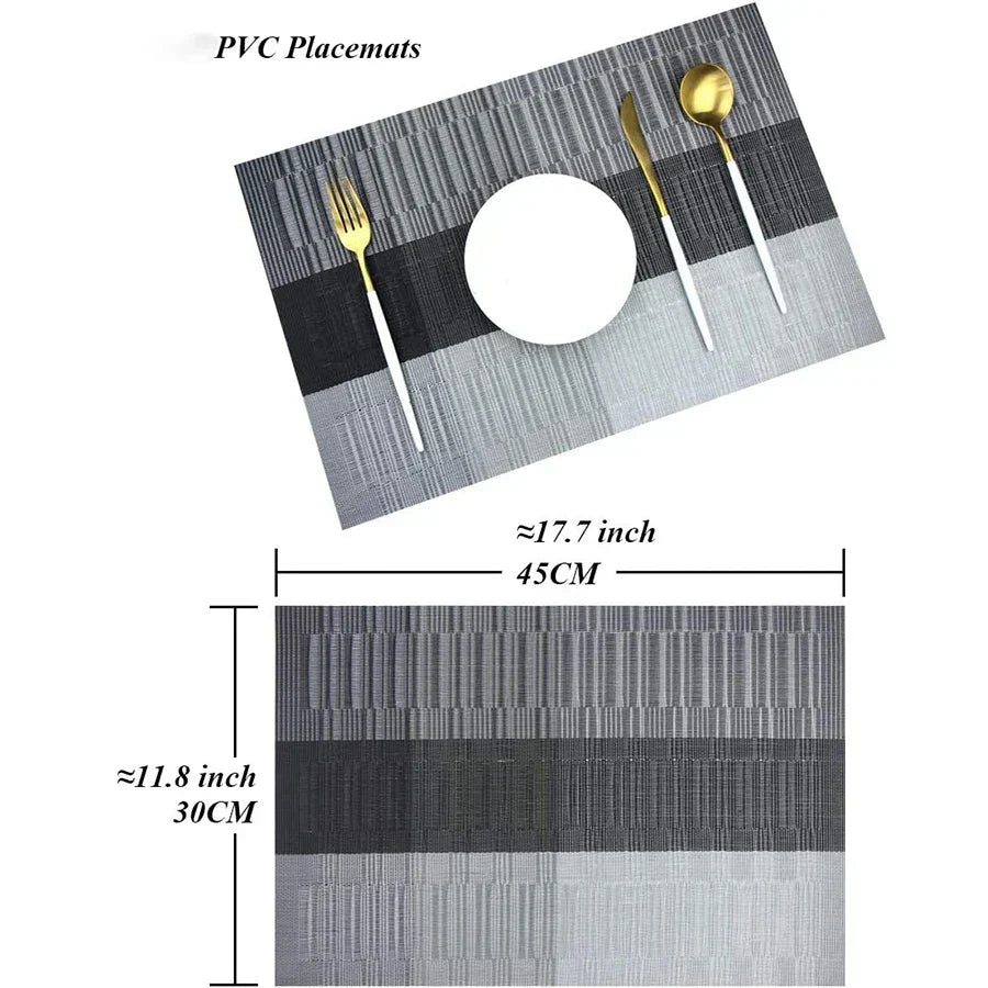 Woven Heat Resistant Placemats Set of 4