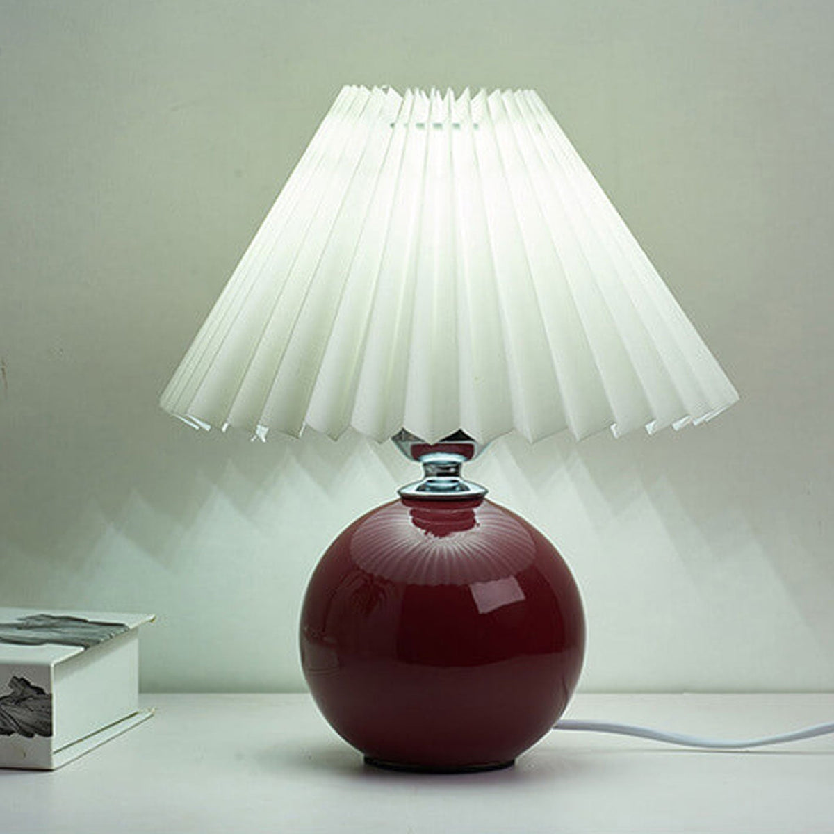 Pleated Ceramic Table Lamp
