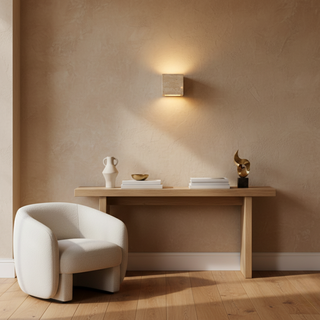 Travertine Up & Down Wall Light