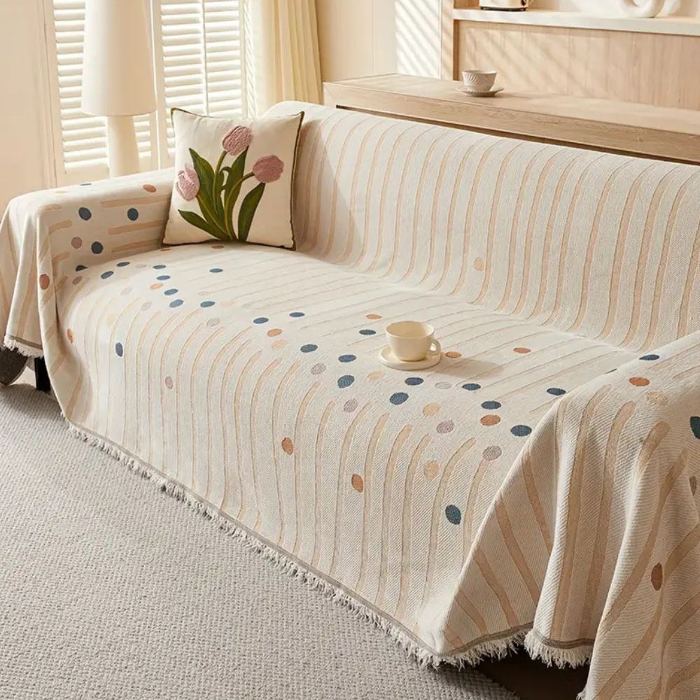 Breezy Bubbles Chenille Sofa Cover