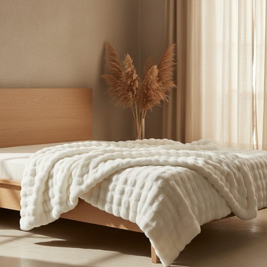 Faux Fur Throw Blanket 127 x 152cm