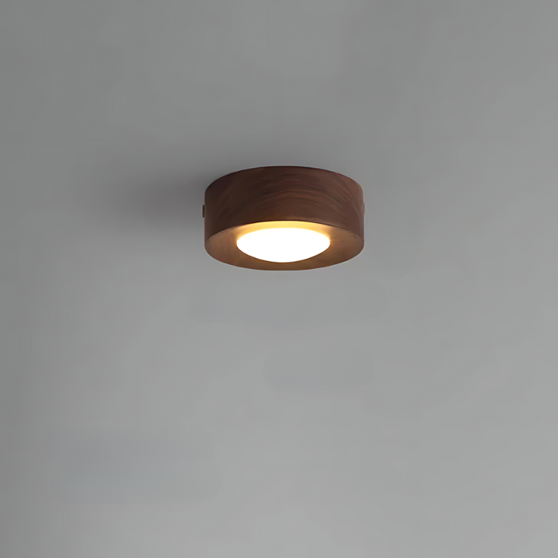 Walnut Ceiling Spotlight 10cm
