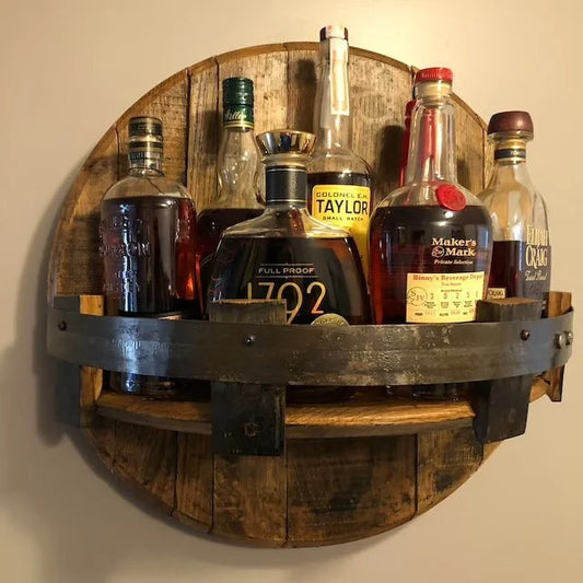 Wooden Six Bottle Display Rack
