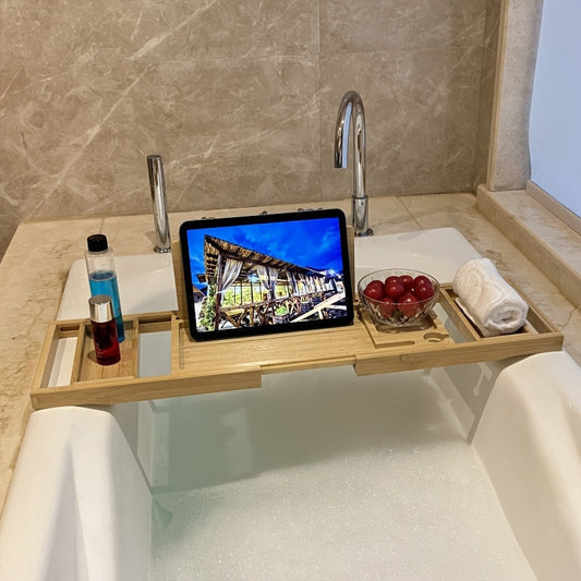 Adjustable Bamboo Bath Tray