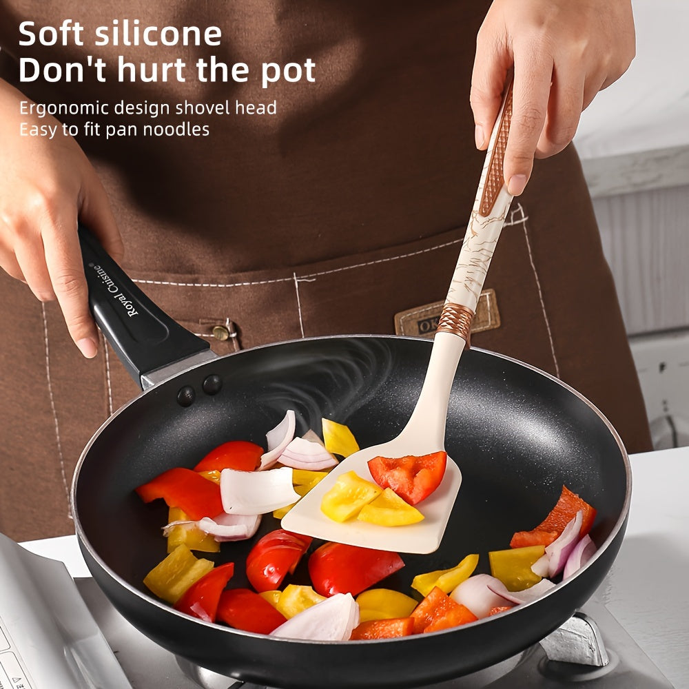 Silicone and Wood Utensil Set, 12 Piece