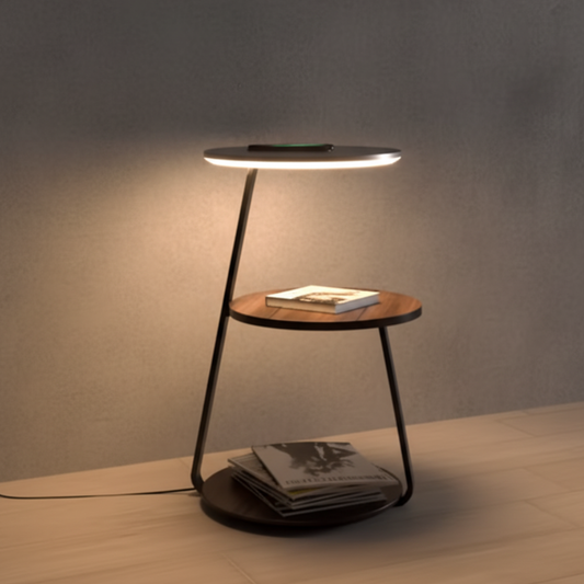 Lamp Table with Wireless Charging