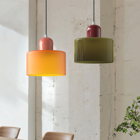 Bauhaus Colour Block Glass Pendant