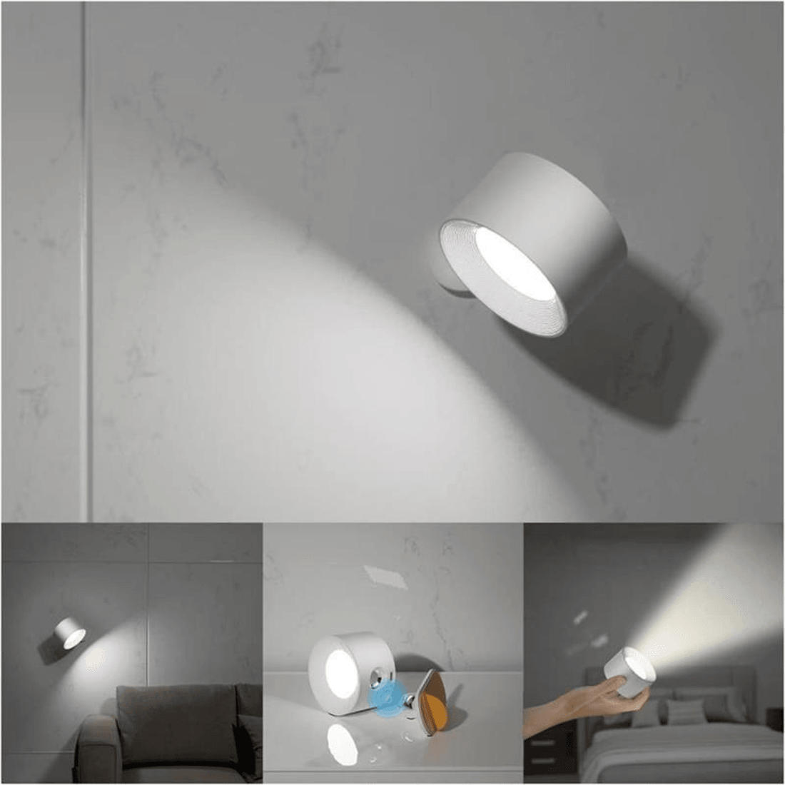 Cordless 360 Adjustable Wall Light