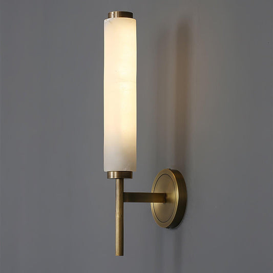 Jerno Alabaster Brass Wall Light