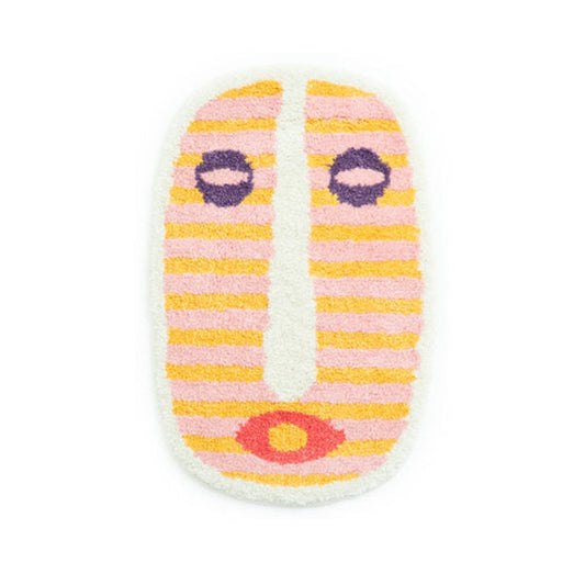 Abstract Face Tufted Bath Mat