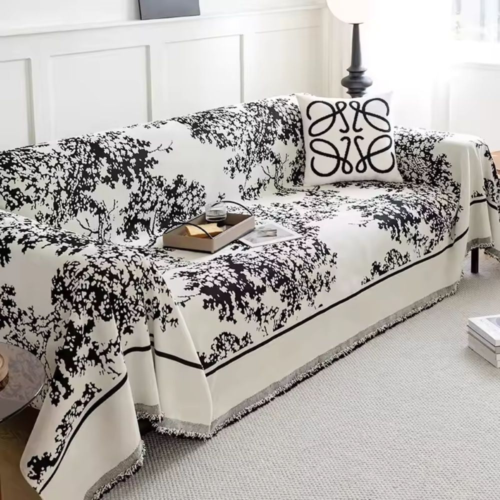 Flowerfield Chenille Sofa Cover