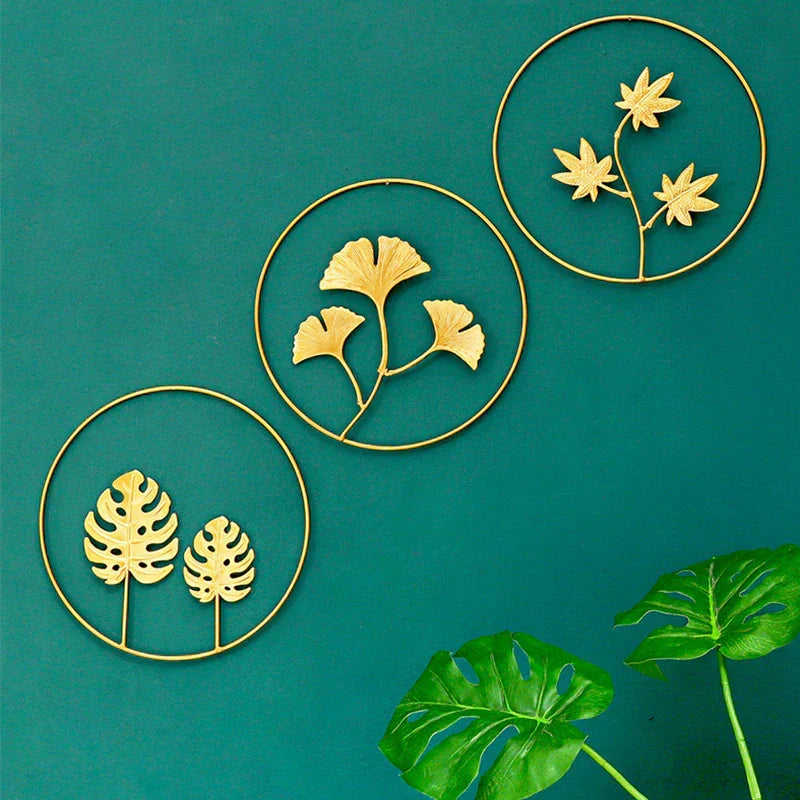 Gold Leaf Metal Wall Art