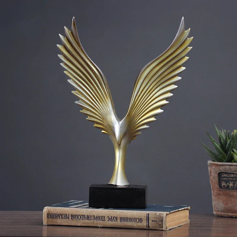 Perched Eagle Resin Sculpture 33cm