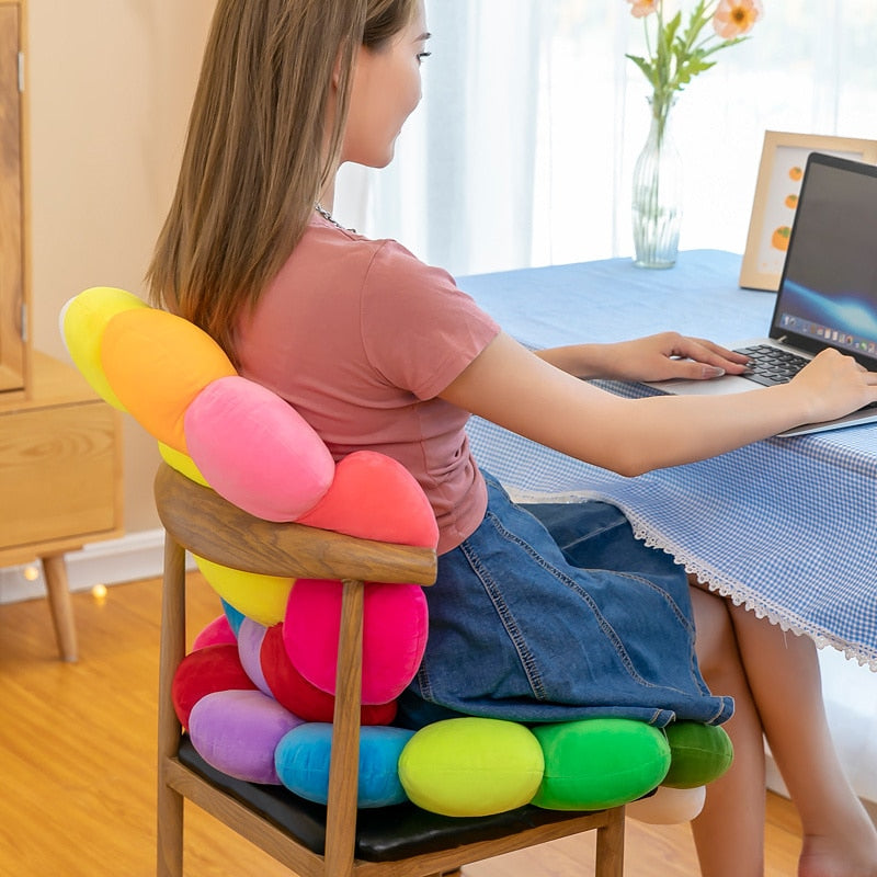 Sunflower Plush Seat Cushion