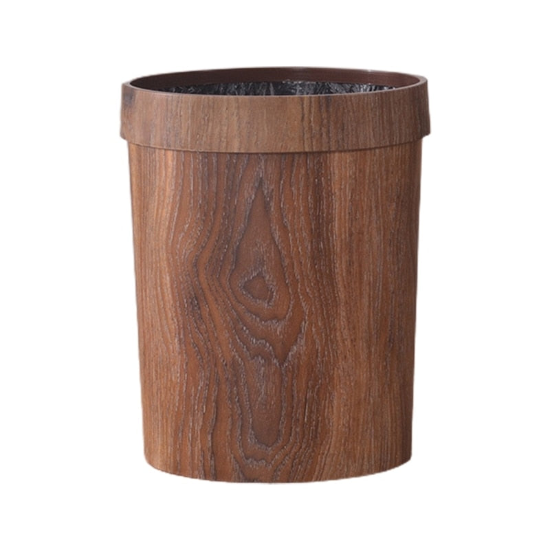 Wood-Effect Waste Bin, 8 Litre