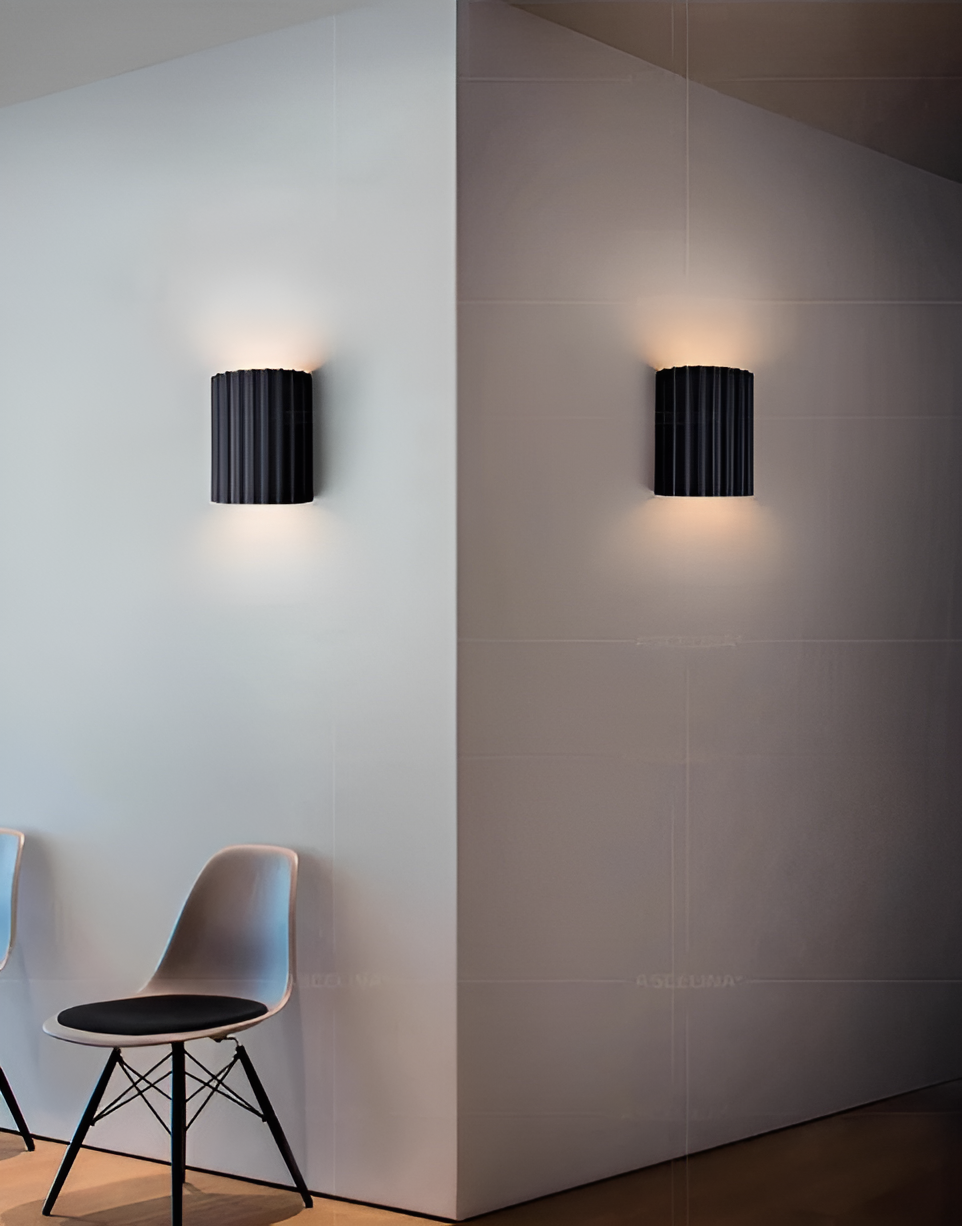 Striped Resin LED Wall Light 16cm