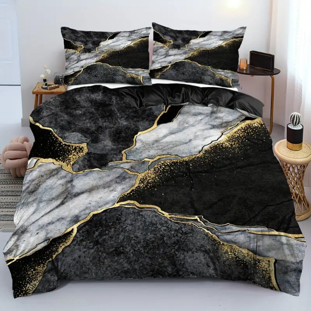 Jade Marble Duvet Cover Set