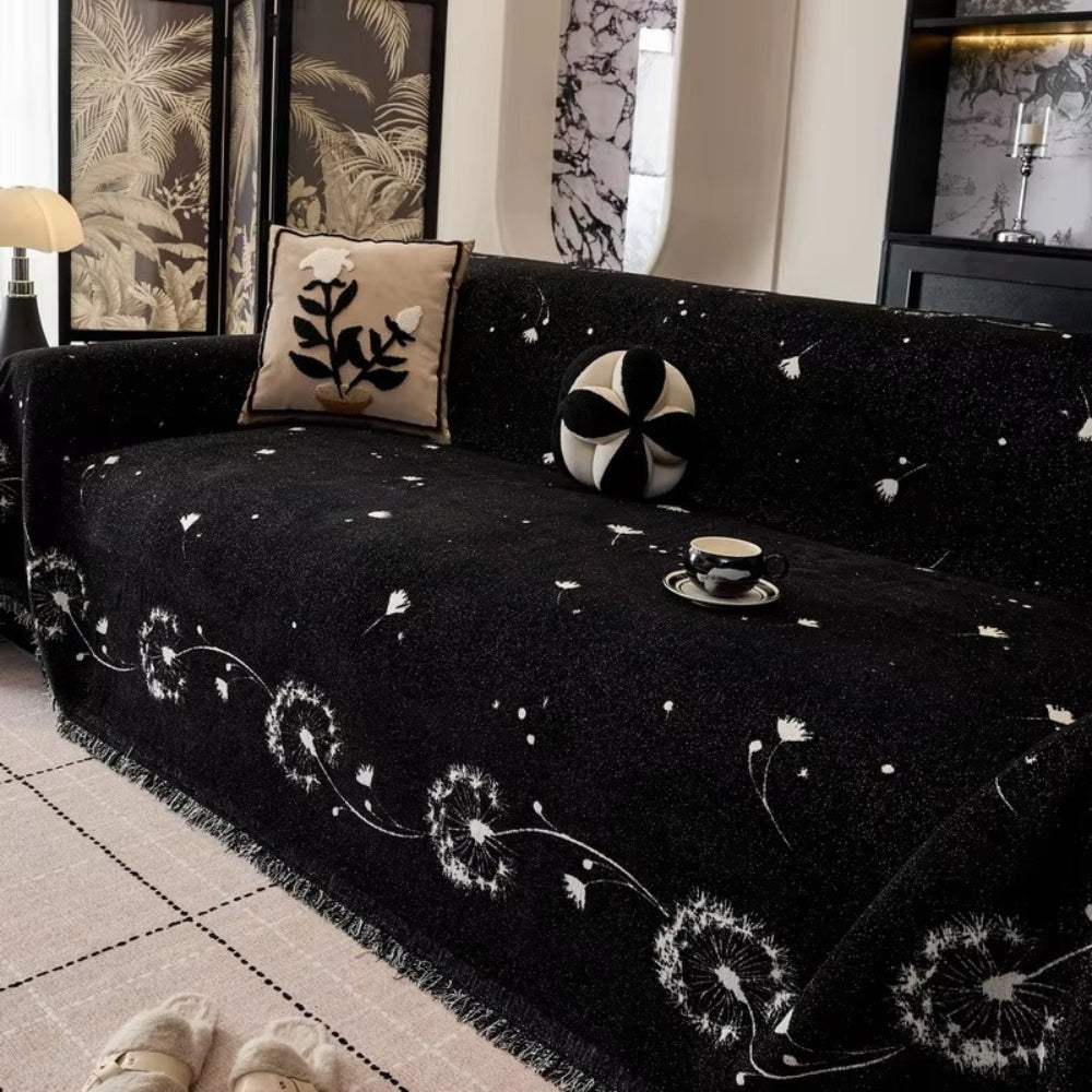 Dandelion Print Sofa Cover