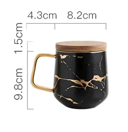 Marble Effect Gold Rim Mug