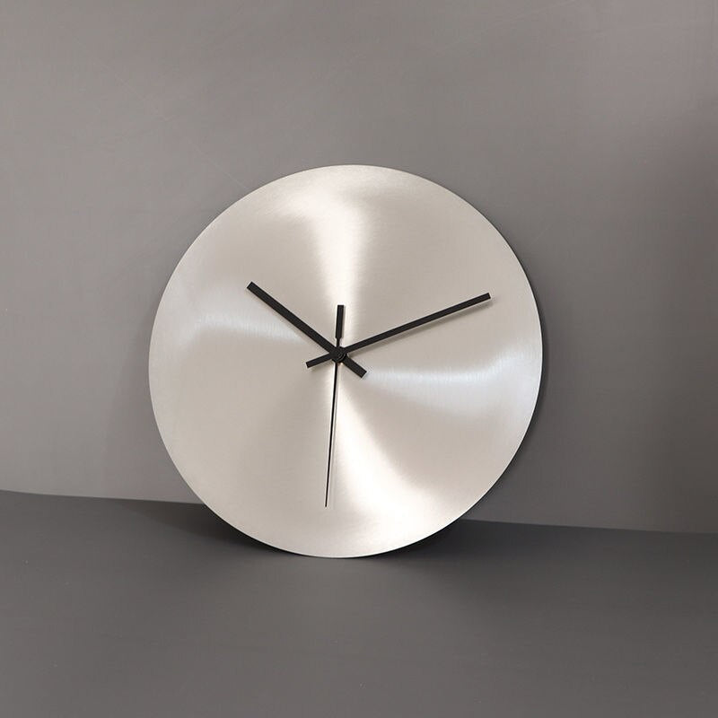 Stainless steel minimalist wall clock