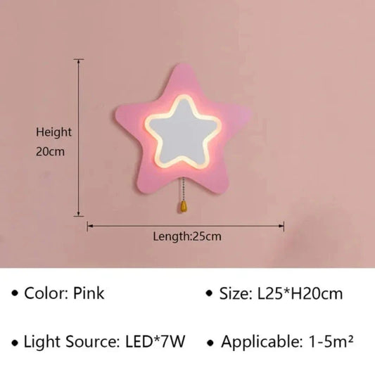 Cloud and Star Children's Wall Light