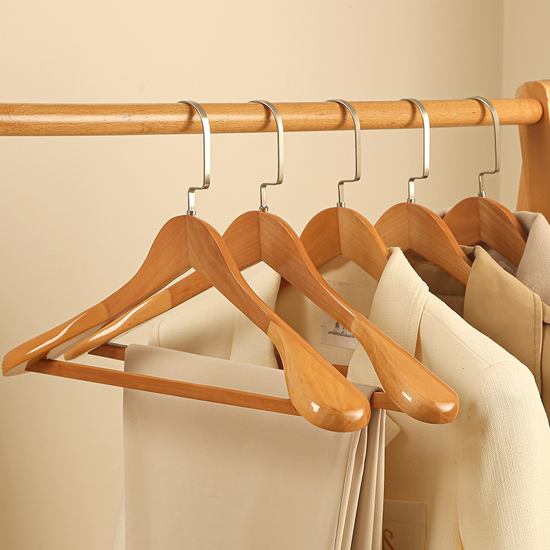 Oaklee Solid Wood Hangers, Set of Four