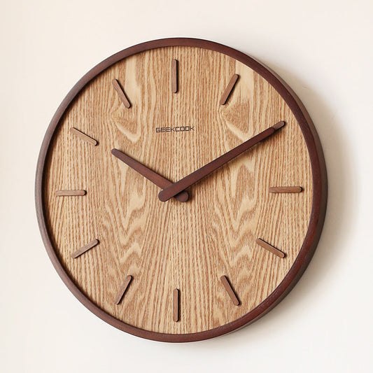 Minimalist Silent Wooden Wall Clock