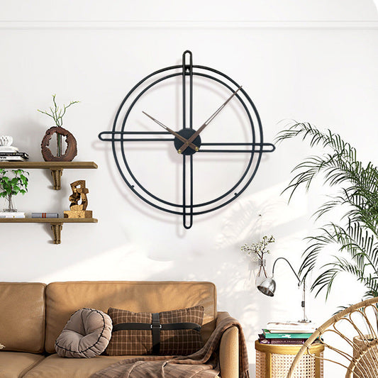 Large Iron Statement Wall Clock 58cm