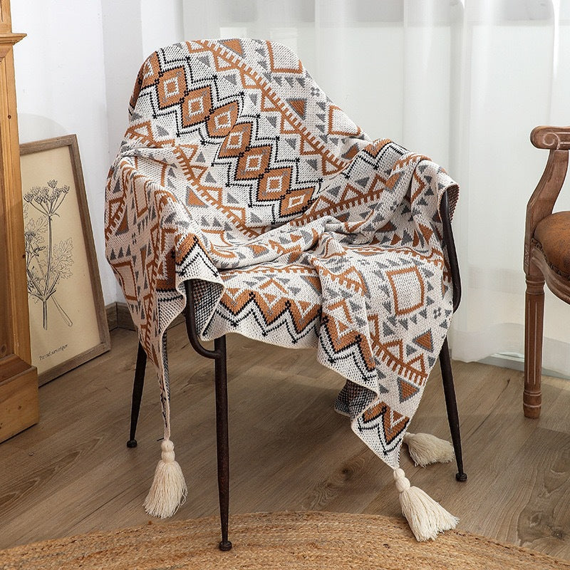 Navajo Pattern Woven Throw