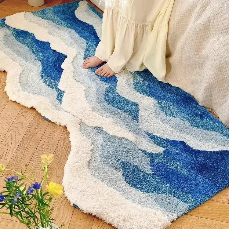 Ocean Wave Non-Slip Rug