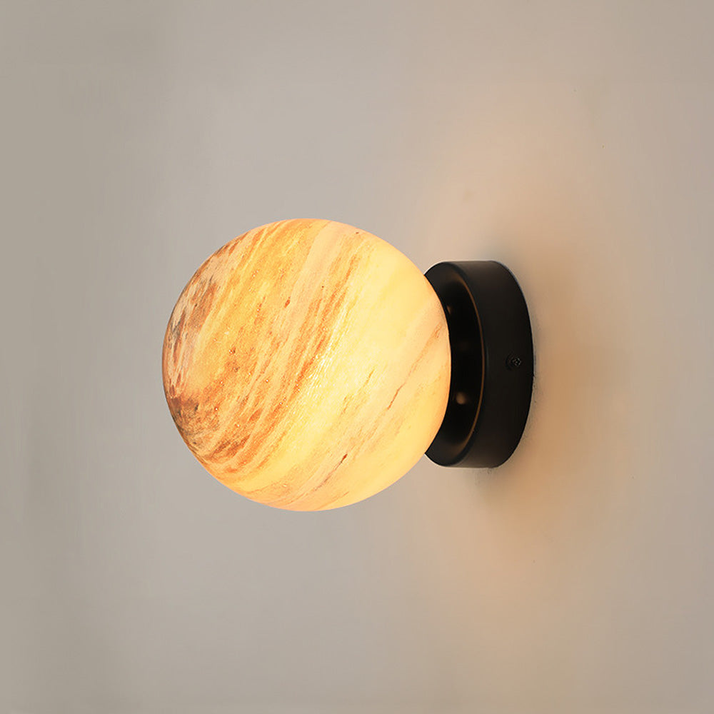 Planet Glass Flush Mount Ceiling Light