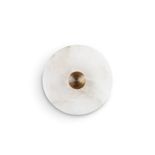 Alvena Round Alabaster Disc Wall Sconce