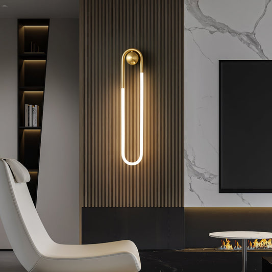 Brass Loop LED Wall Light, 45 or 75cm