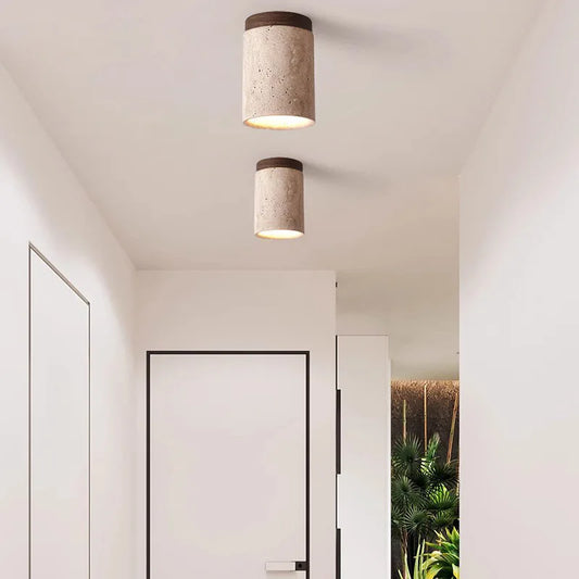 Travertine Recessed Ceiling Light 40cm