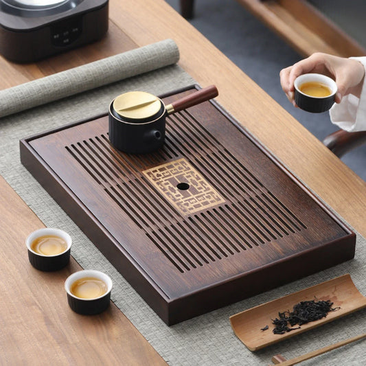 Bamboo Draining Tea Tray