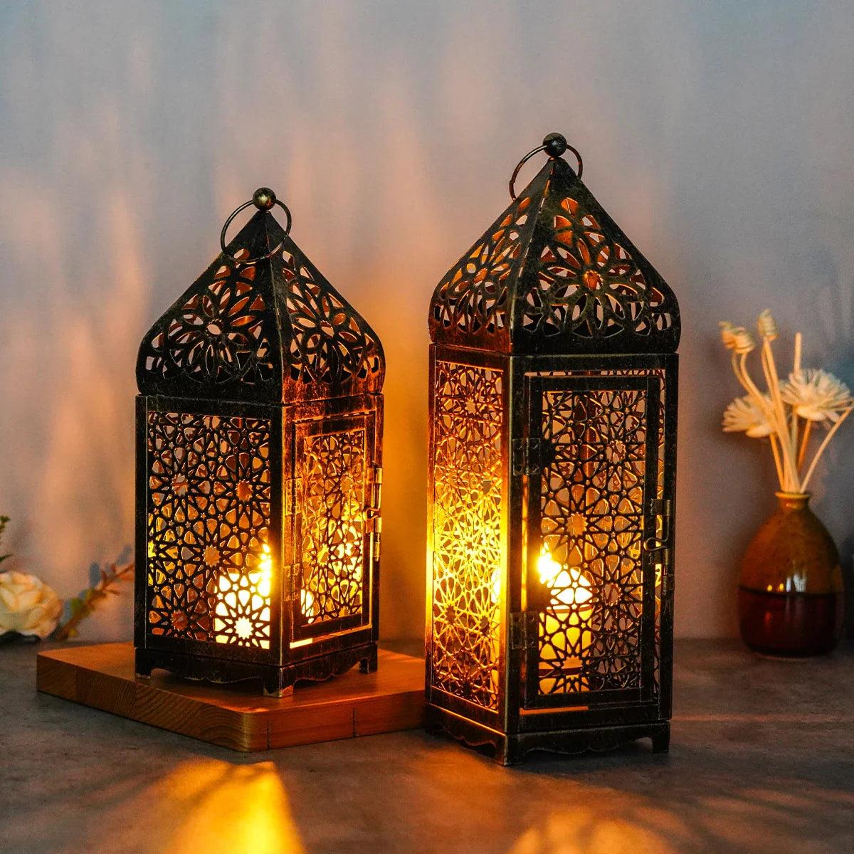 Iron Lantern Candle Holder