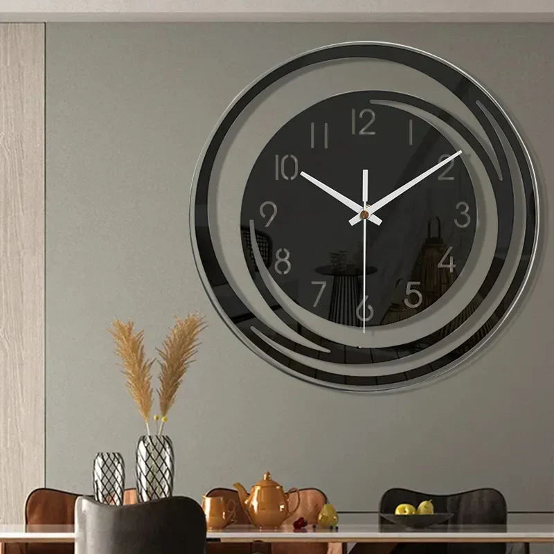 Scandinavian Black Acrylic Wall Clock