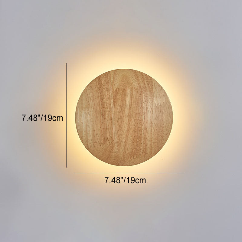 Timber Disc Wall Light 19cm