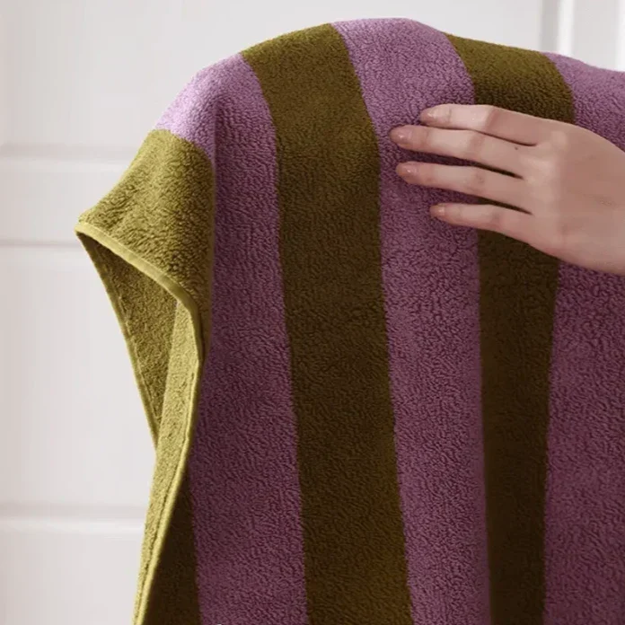 Retro Stripe Chunky Cotton Towel